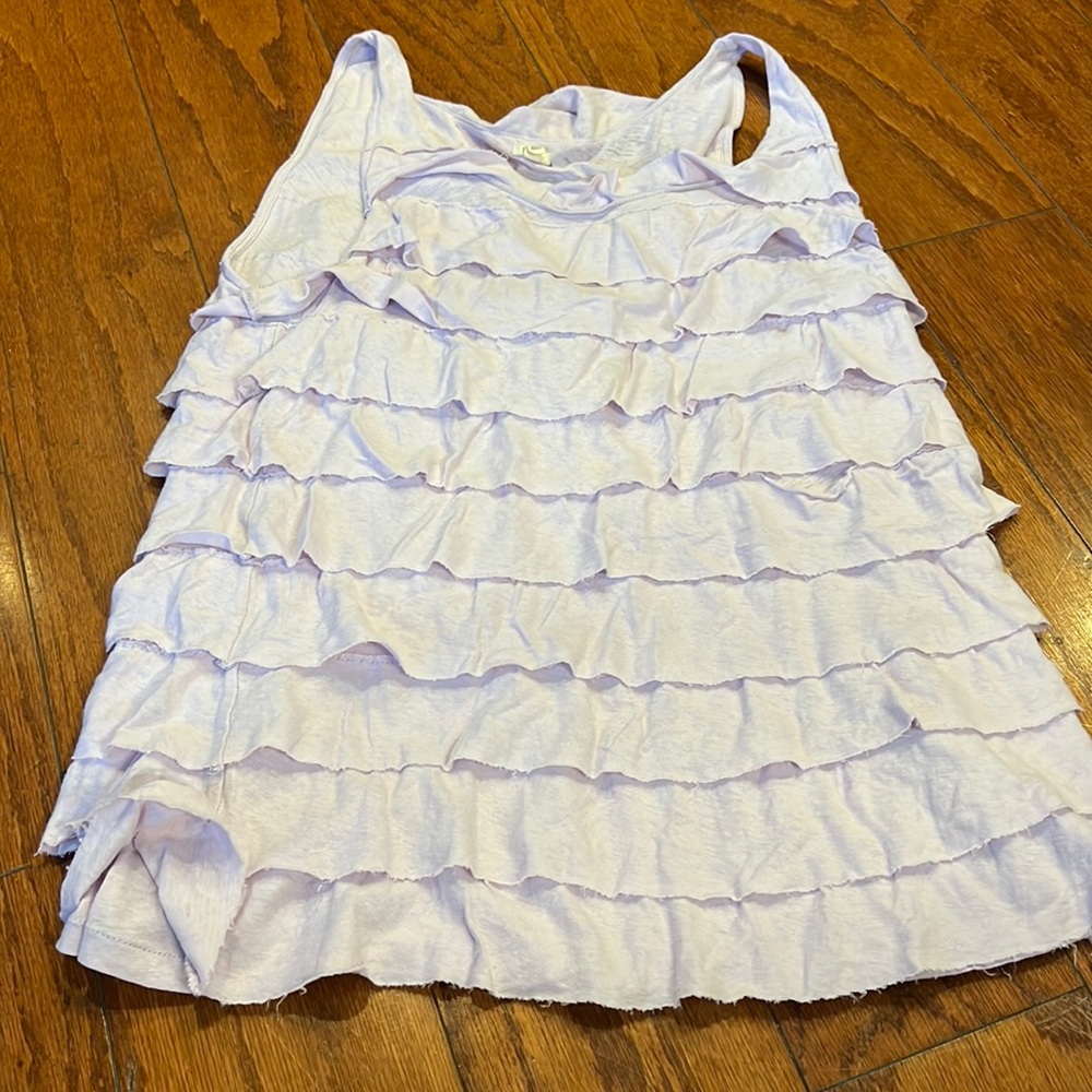 J. Crew Lavender Ruffle Tank Top